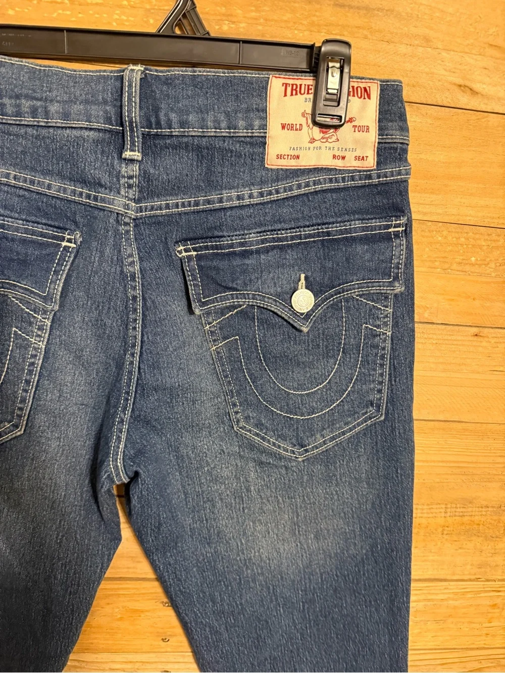 True Religion Men’s Slim Straight Jeans in Dark Blue